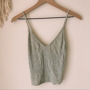 brandy melville | grey ribbed tank